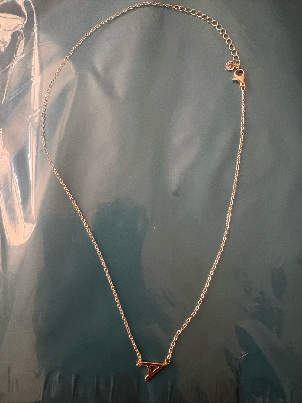 Rose Gold Initial 'A' Pendant Necklace - Minimal Everyday Jewelry - Picture 3 of 3